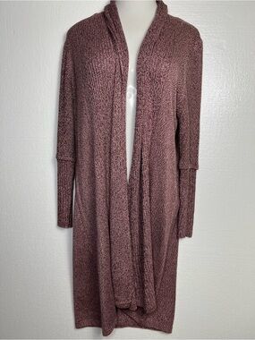 SOHO New York & Company dusty roseLongline Open Front Duster Cardigan XXL